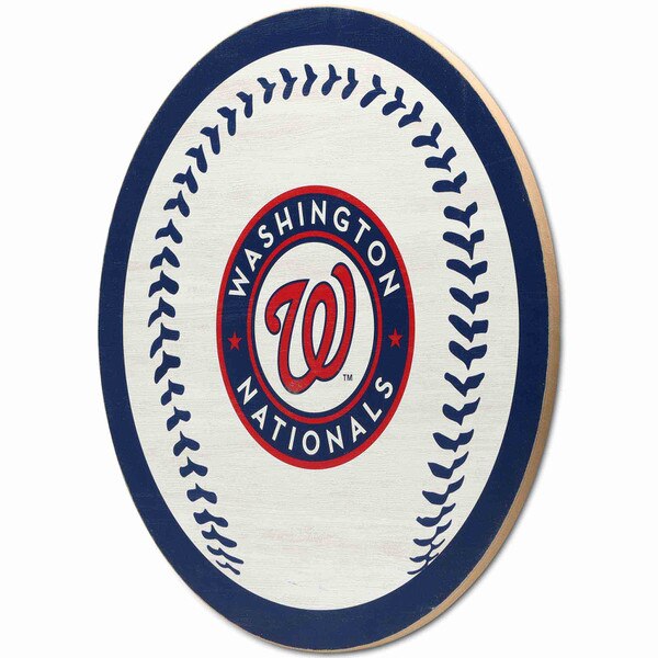 Washington Nationals Logo Baseball Round Wood Wall Decor | Open Road ...